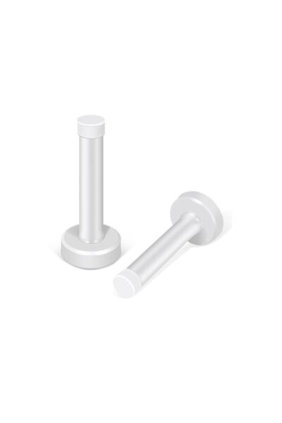 Generic 2 Pack 3.5 Inch White Stainless Steel Door Stops with Sound Dampening...
