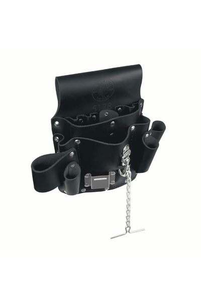 Generic Klein Tools 5178 Pocket Tool Pouch, Leather, Tunnel Loop Belt Connect...