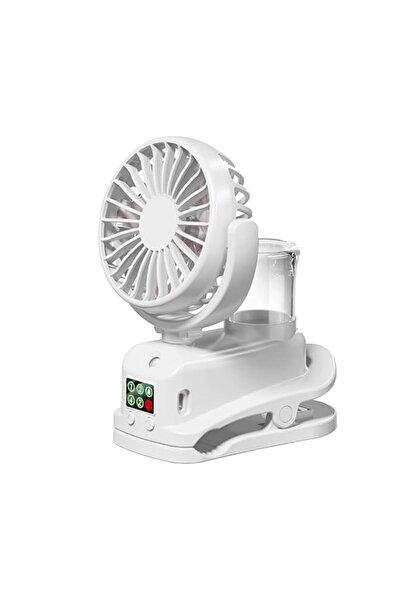 Generic Mini Portable Clip-On Misting Fan with USB Rechargeable Battery, 4-Sp...