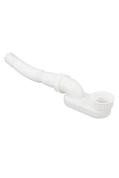 Generic Bathtub Shower Drain Pipe, Low Profile Flexible Flat P Trap Freestand...