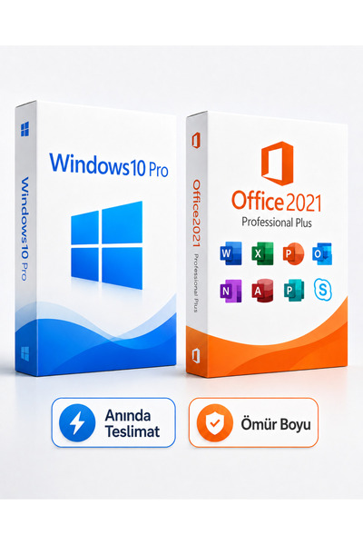 PintiGames Windows10 Pro + Office2021 Pro Plus Dijital Lisans - Kalıcı Aktiva...