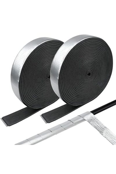 Generic Pipe Wrap Insulation 2Pcs 2" x 33FT - Outdoor Pipe Foam Tape Self Adh...