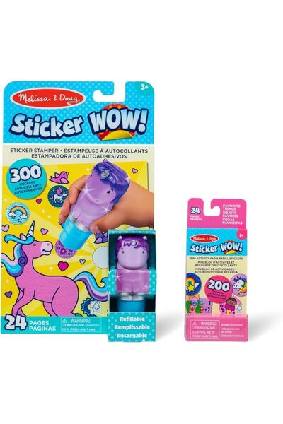 Melissa & Doug ملصقات واو!™ 24 صفحة من لوحة النشاط وختم ملصق، 300 ملصق، لعبة ...