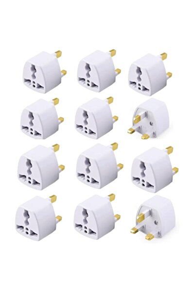 Generic Bare Theory 3 Pin Power Plug Universal Adapter 12-Pieces