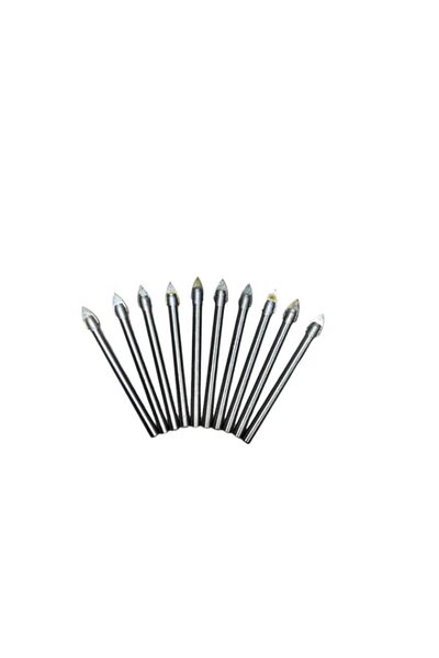 Generic Alltech Pointed Glass/Tile Drill Bit, 8 mm Size Pack of 10 Pcs