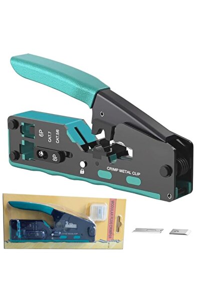 Generic RJ45 Pass Through Crimp Tool, RJ45 Cat5 Cat6 Cat7 Crimping Tool, RJ11...
