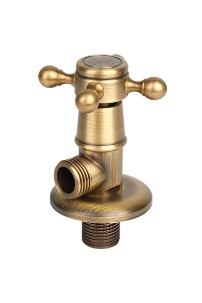 Generic Bathroom Brass Triangle Valve 1/2G Toilet Hardware Vintage Golden Ang...