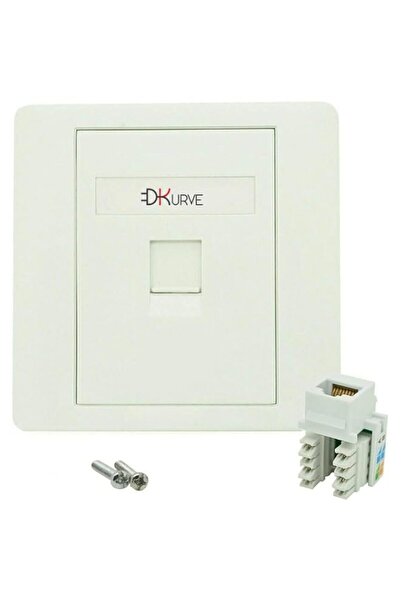 Generic DKURVE CAT5E CAT6 Network Wall Socket RJ45 LAN Faceplate Ethernet Wal...