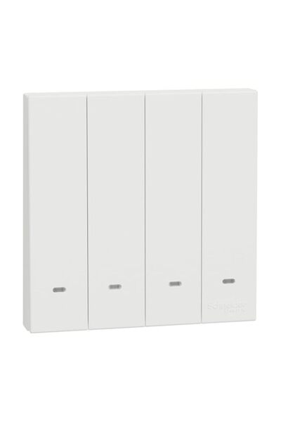 Generic Schneider Electric AvatarOn C, 4 Gang, Switch, 16AX 250V, White, E873...