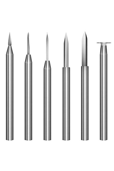 Generic X spring Wood Carving Drill Bits Set, 6 PCS Rotary Tool Accessories w...