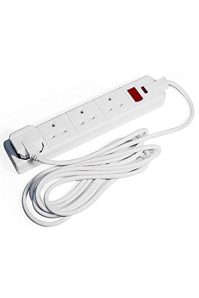 Generic Master Plug 4 Gang 4 Meter Heavy Duty Extension -White EXS1344W-01