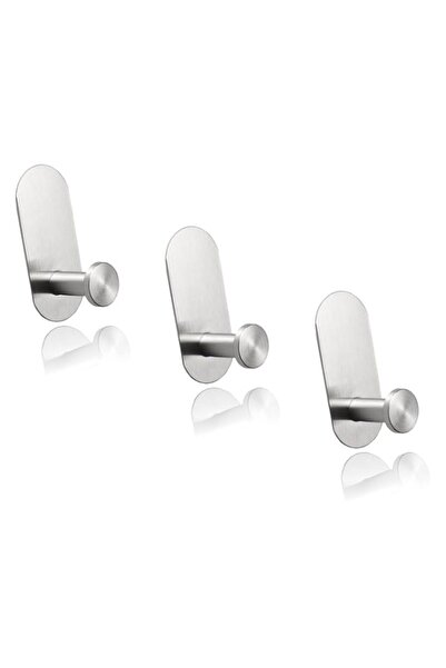 Generic Adhesive Hooks 3 Pcs – Stainless Steel Towel & Robe Hooks, No Drill S...
