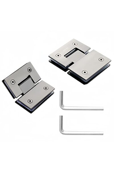 Generic Glass Shower Door Hinges, 180 Degree Frameless, 8mm-12mm Glass, Stain...