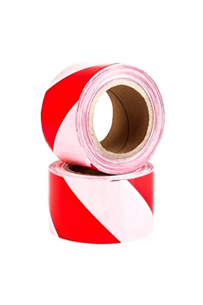 Generic Berry 2Pcs Non-Adhesive Barrier Tape – Red & White | 75MM x 200M Haza...