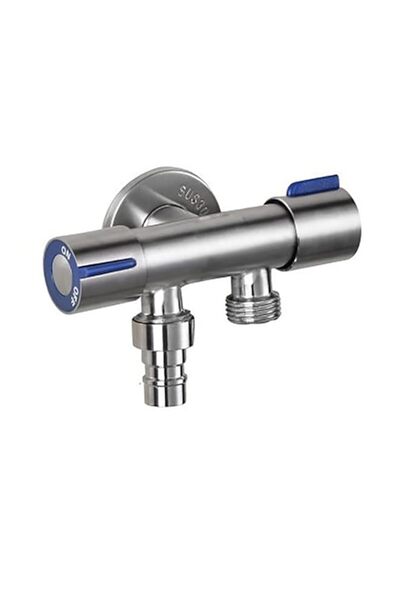 Generic 2 Way Angle Valve Diverter G1/2", Stainless Steel Dual Outlet Water F...