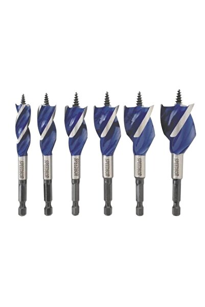 Generic Irwin Speedbor Drill Bit Set For Wood, 4-Inch, 6-Piece (1877239)