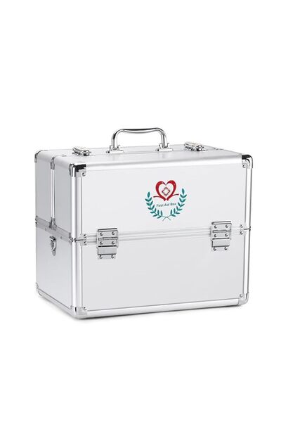 Generic First Aid Kit Medicine Cabinet Children's Aluminium First Aid Medicin...