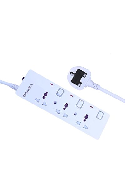 Generic DOMEA 3-Way Power Extension Strip with Individual Switches, Universal...
