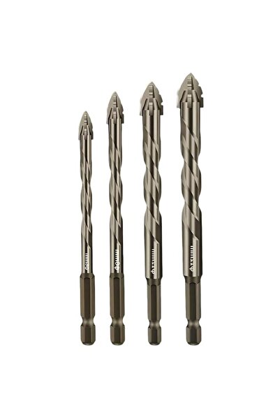 Generic Bukela 4Pcs 4 Flute Eccentric Drill Bit Set, Multi-Material Sawtooth ...