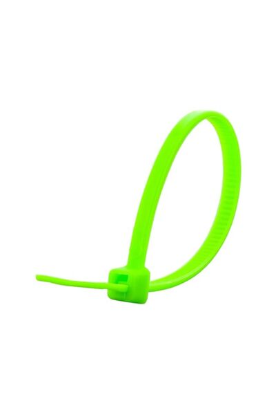 Generic SecureTM Cable Ties 4 Inch Neon Green Miniature (18lb) - 500 Pack