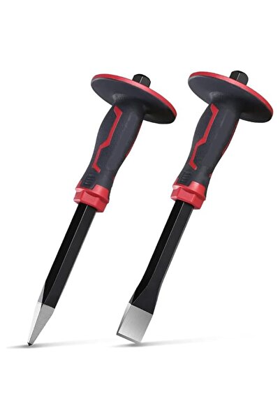 Generic Masonry Chisel Set - 2-Piece Heavy Duty Pointed & Flat Rock Chisels 3...