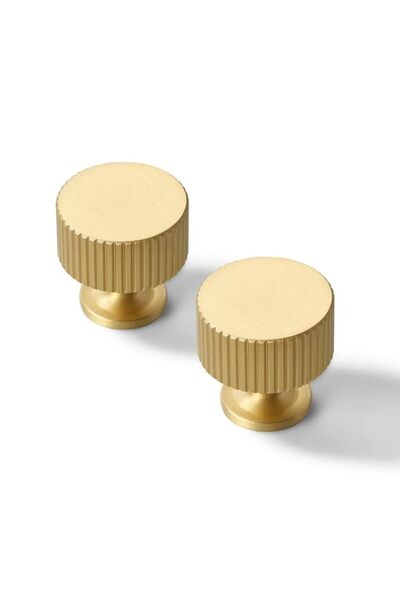 Generic NALACAL Solid Brass Cabinet Knob - Brush Gold Dresser Drawer Knob 2 P...