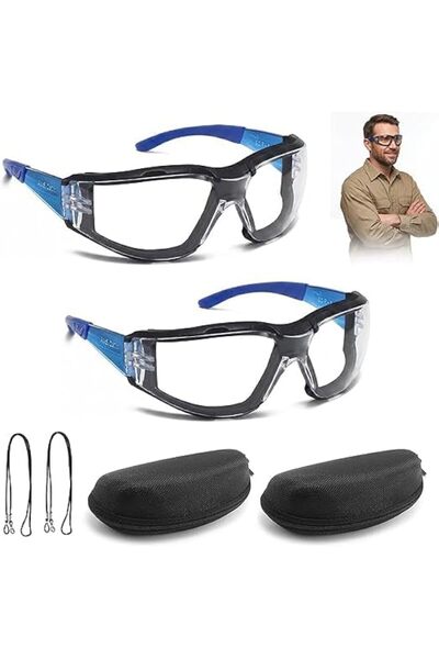 Generic Safety Anti Fog Goggles for Adults, Protective Goggles with Case & La...