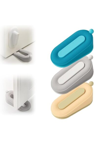 Generic 3 Pcs Door Stops for Bottom of Doors, Rubber Door Stopper Anti-Collis...