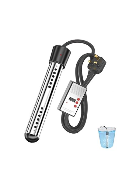 Generic 2000W Immersion Water Heater with Timer & Thermostat, UK Plug Submers...