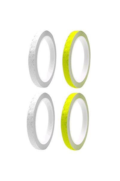 Generic Reflective Tape Waterproof, 4 Rolls 10 mm x 8 m /0.39 x 315 in Yellow...