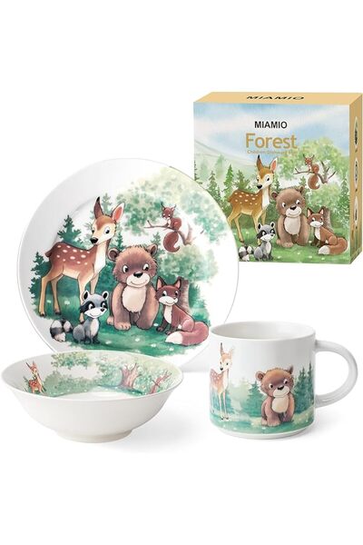 MIAMIO Miamu Children's Cutlery Set (Farm) |   Set of 3 Children Dishes / Kid...