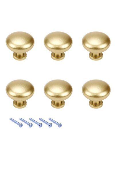Generic 6 Pack Gold Cabinet Knobs, Vintage Cabinet Ring Pulls Dresser Handles...