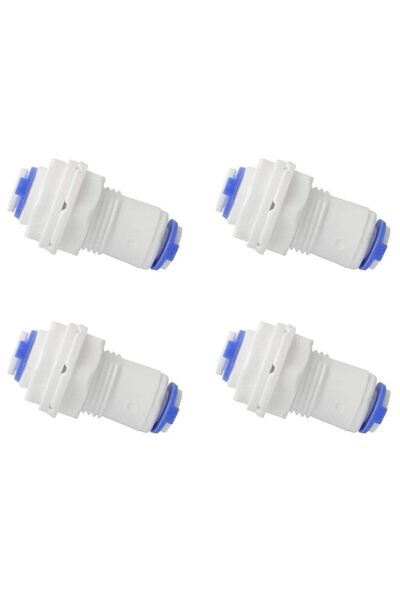 Generic ZRM&E 4pcs 1/4" Tube Bulkhead Connector Straight Push Fit Fittings Qu...