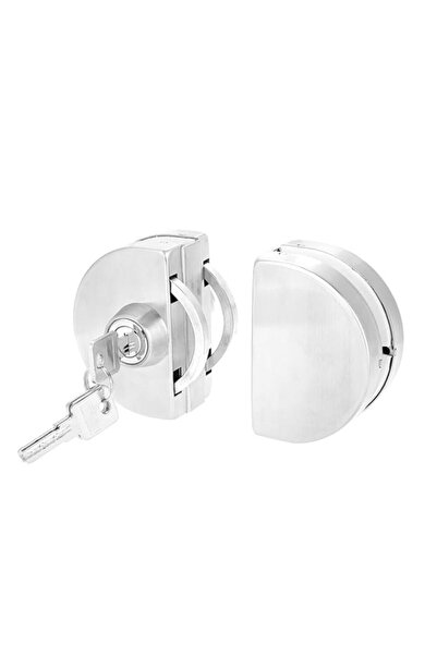 Generic Stainless Steel Glass Door Lock with Keys, Display Cabinet Lock for 1...