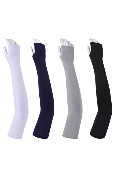Generic HOOTO 4 Pairs Long Arm Sleeves Cover with Thumb Hole UV Sun Protectio...