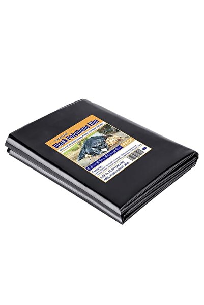 Generic Black Poly Sheeting 2M X 5M 4Mil Thick for Construction, Waterproof H...