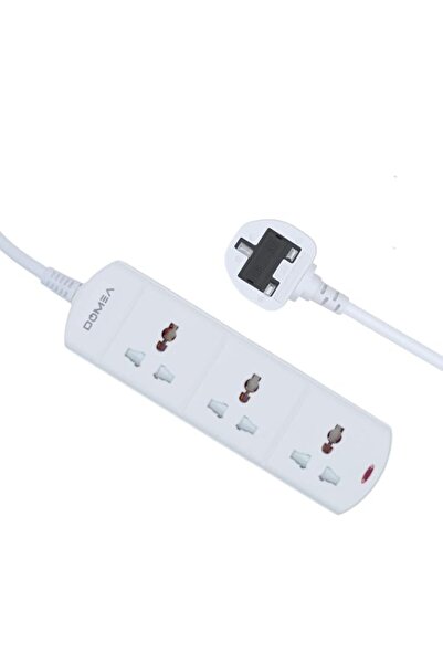 Generic DOMEA 3-Way Power Extension Strip, Universal Socket Design, 3-Meter C...