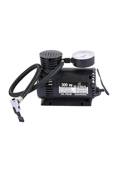 Generic Portable Mini Car Air Compressor - Electric Inflator with 3 Nozzles