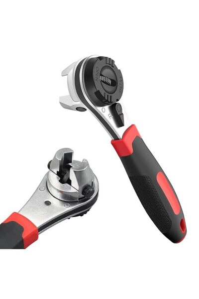 Generic Adjustable Ratcheting Wrench, Multifunction Spanner Tool with Non-sli...
