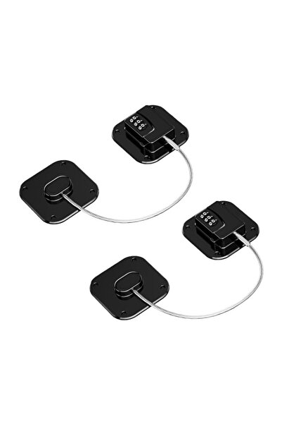 Generic 2 PCS Refrigerator Lock Combination with Digital Password（Black），Heav...