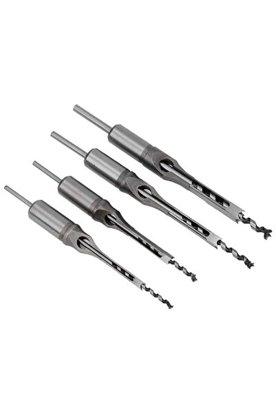 Generic Square Hole Wood Drill Bit Set 4 Piece Bearing Steel for MDF and Chip...