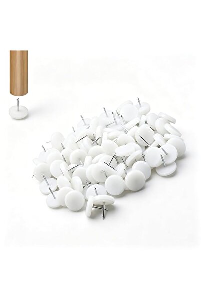 Generic 300 Pcs Nail-in Furniture Sliders for Hardwood Floors - White Chair L...