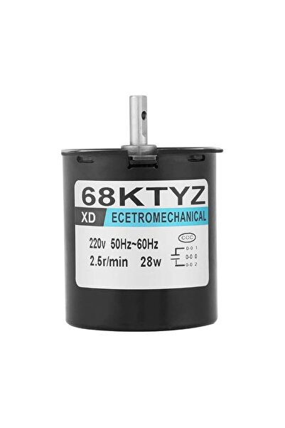 Generic Synchronous Gear Motor 220V AC Permanent Magnet 68KTYZ 2.5RPM 50Hz 60...