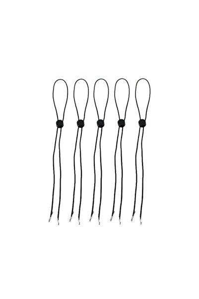 Generic 5PCS Black Elasticated Detachable Windproof Rope Fisherman/Sun/Wide B...