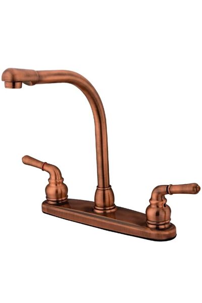 Generic Kingston Brass KB756LS Magellan High Arch Kitchen Faucet without Spra...