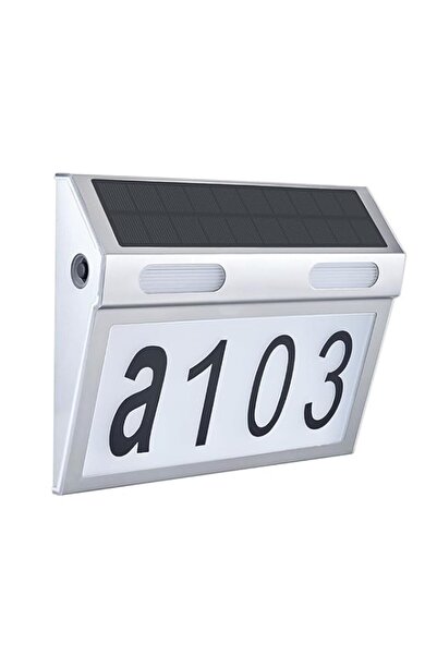 Generic Solar Sign, Stainless Steel Durable House Numbers, 3 Lighting Colors ...