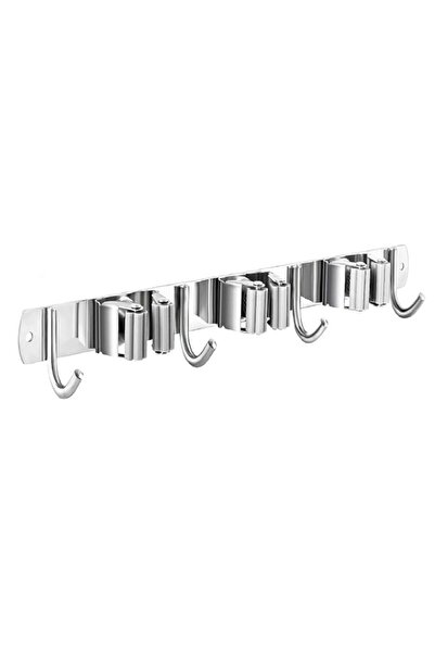 Generic Mop and Broom Hanger Wall Mount, stainless steel Broom Hook Organizer...