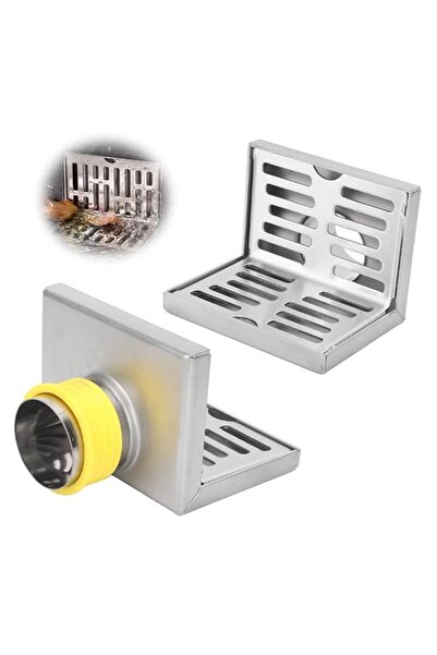 Generic Stainless Steel Corner Floor Drain, Right Angle 90 Degree Side Drain ...