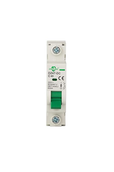 Generic DC Miniature Circuit Breaker, 1 pole 40 Amp, 24VDC-250VDC, 6kA Din Ra...