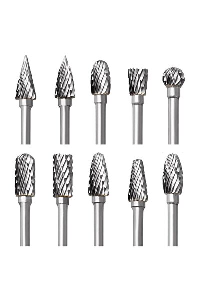 Generic Tungsten Carbide Rotary Burr Set for Dremel and Rotary Tools, 10PCS D...